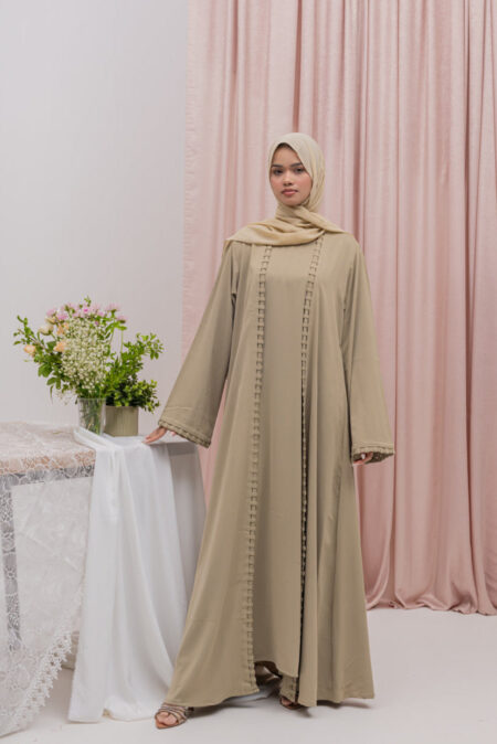 Najwa Two-Piece Abaya - Green